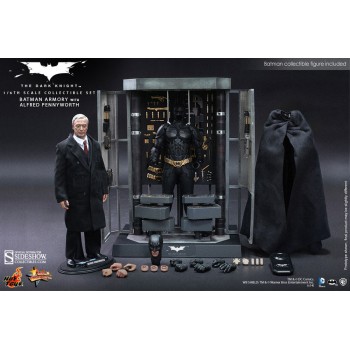 The Dark Knight Batman Armory with Alfred Pennyworth 1/6 scale figure set 30cm